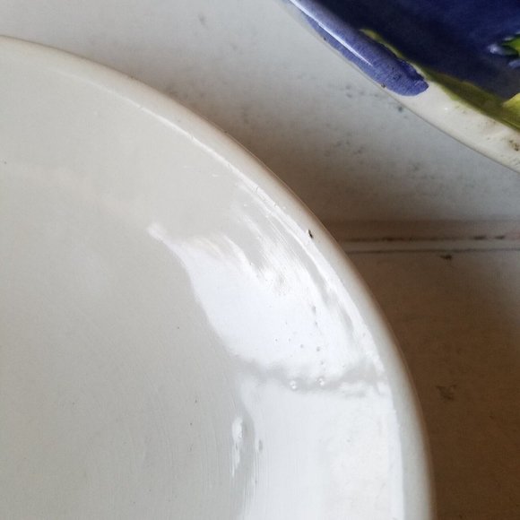 Bassano Ceramic 3D Olive Lemon Snacker Appetizer Serving Dish, Set of 2, Italy - Picture 12 of 14